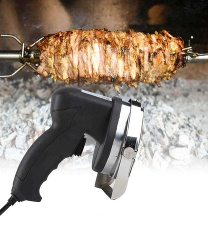 Cortadora de carne eléctrica con 2 cuchillas.