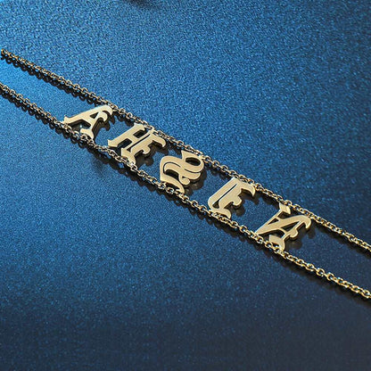 Personalized necklace with name in English – Timeless elegance in titanium steel