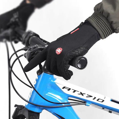 waterproof sports gloves with fleece for motorcycle riding