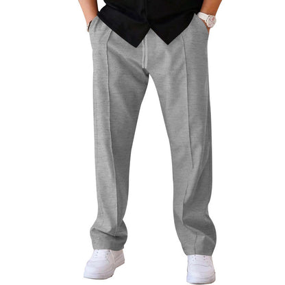 Pantalones deportivos casuales con cordón para hombre