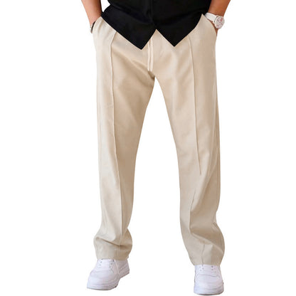 Pantalones deportivos casuales con cordón para hombre