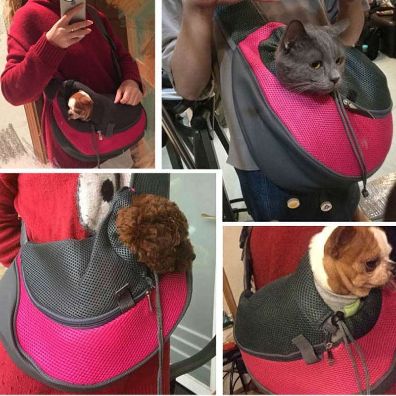 Dog Cat Carrier Bag Comfortable Mesh Pet Backpack