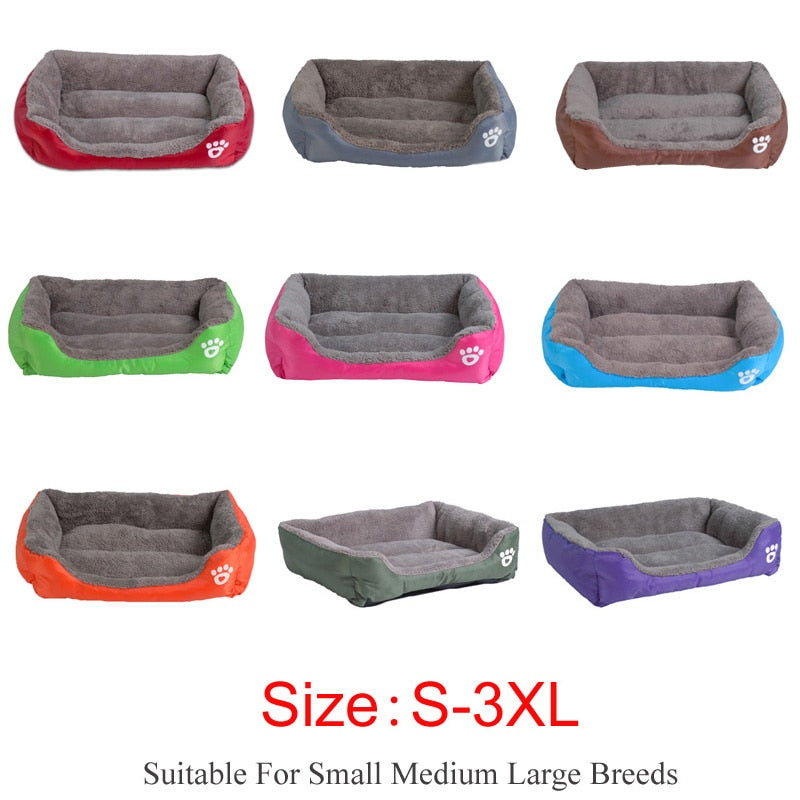 Cama para mascotas, sofá, camas para perros, fondo impermeable, forro polar suave