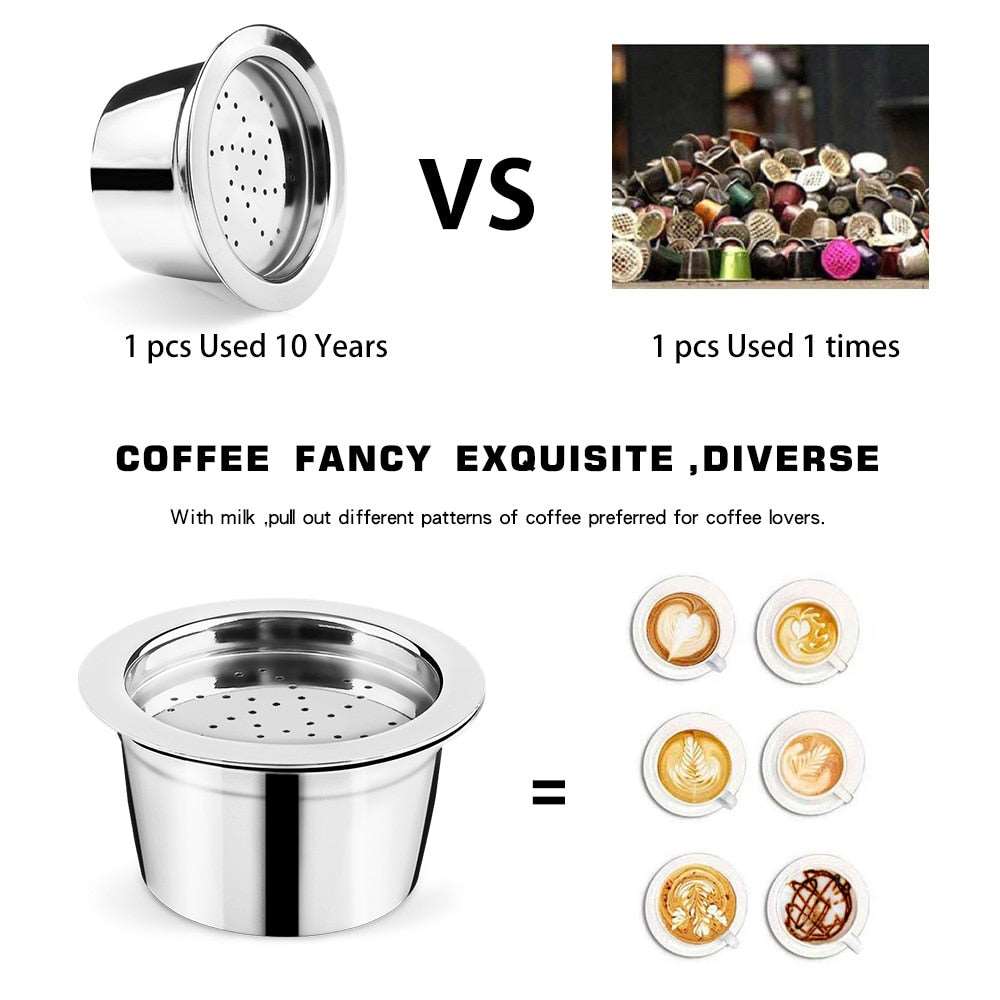 Stainless Steel Coffee Maker Refillable Reusable Coffee Capsule Filter