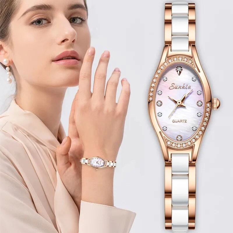 Relojes de Lujo para Mujer con Esfera de Cuarzo