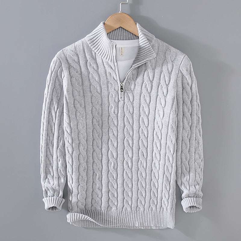 Half-Turtleneck Knitted Sweater - Automation and Energy