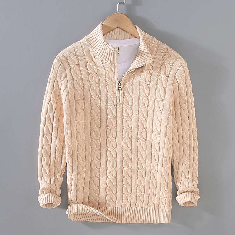Half-Turtleneck Knitted Sweater - Automation and Energy