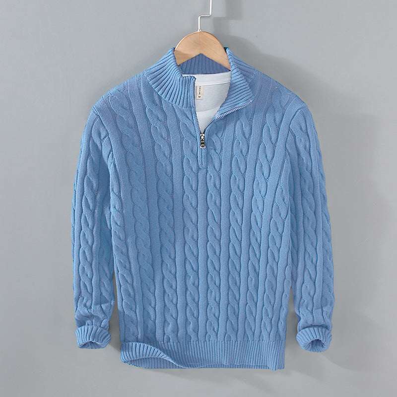 Half-Turtleneck Knitted Sweater - Automation and Energy