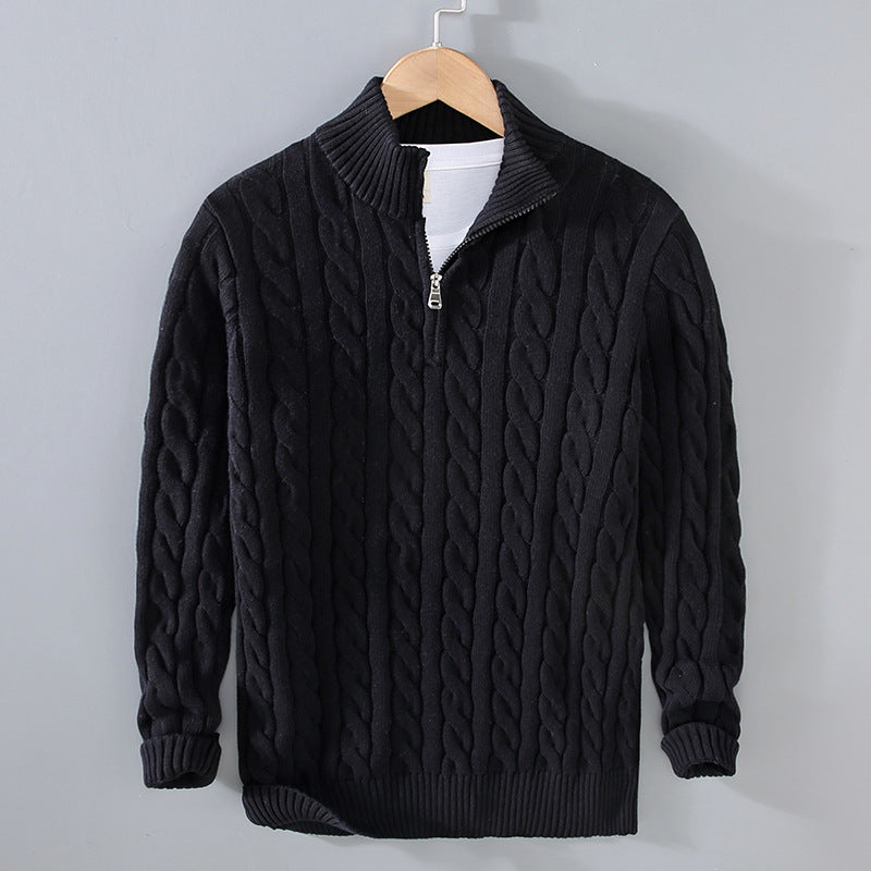 Half-Turtleneck Knitted Sweater - Automation and Energy