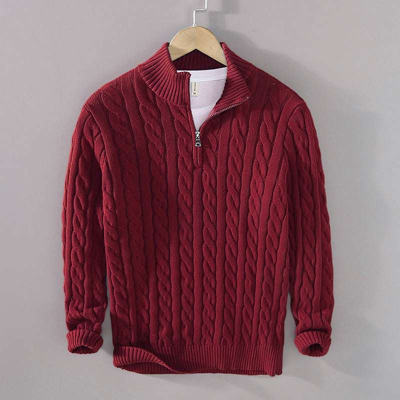 Half-Turtleneck Knitted Sweater - Automation and Energy