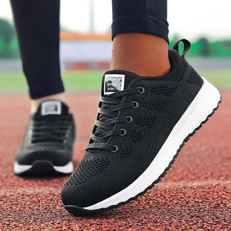 Women Casual Shoes Fashion Walking Mesh Flat Shoes