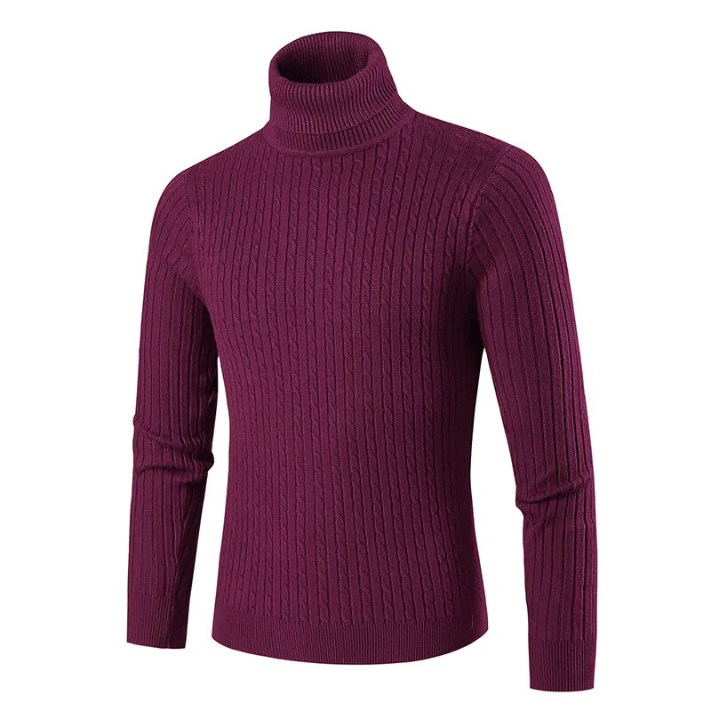 Shirt knit Men's high-neck