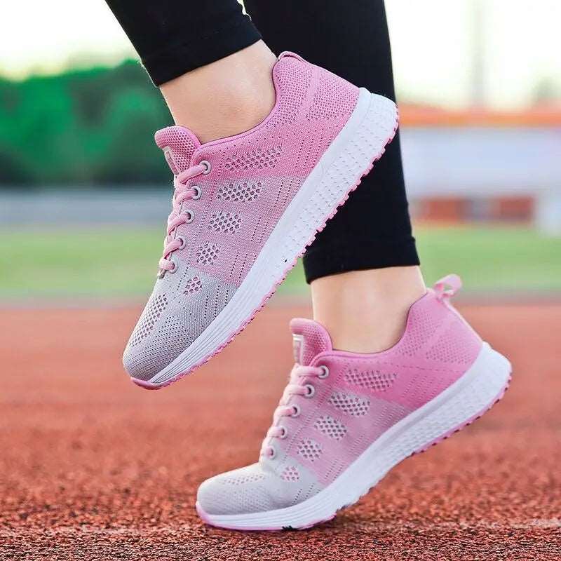 Women Casual Shoes Fashion Walking Mesh Flat Shoes