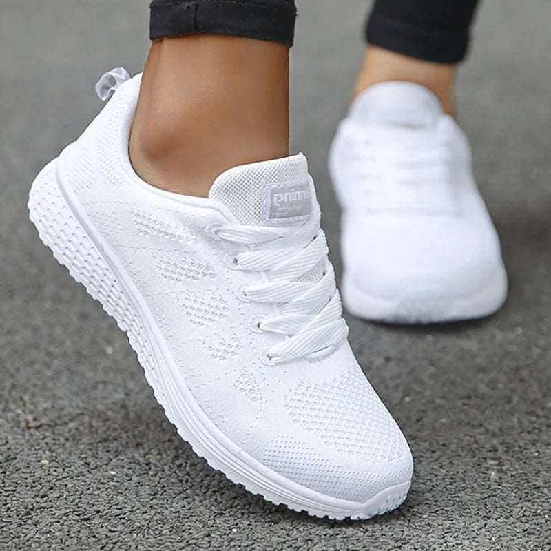 Women Casual Shoes Fashion Walking Mesh Flat Shoes