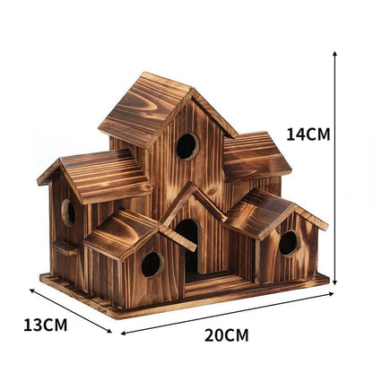 Handmade Wooden Creative Bird House Garden Decoration