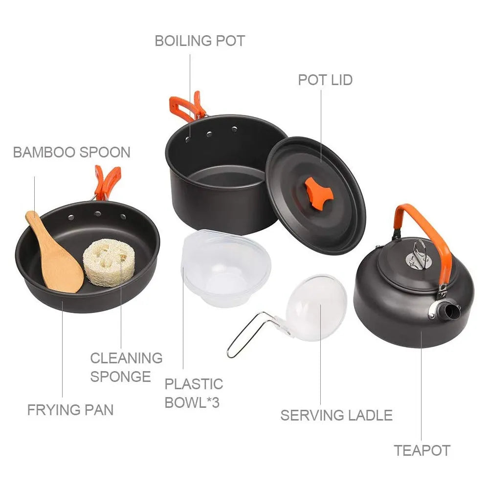 Kit da cucina portatile per il campeggio