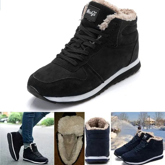 Botas de invierno de felpa para la nieve para hombre - Moda