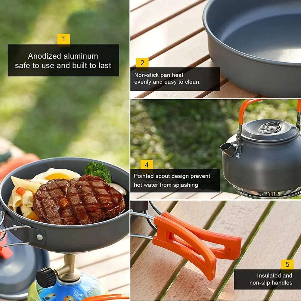 Portable Cooking Kit for Camping, Hiking