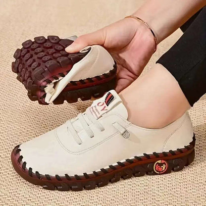 Women's Vulcanized PU Leather Casual Flat Shoes