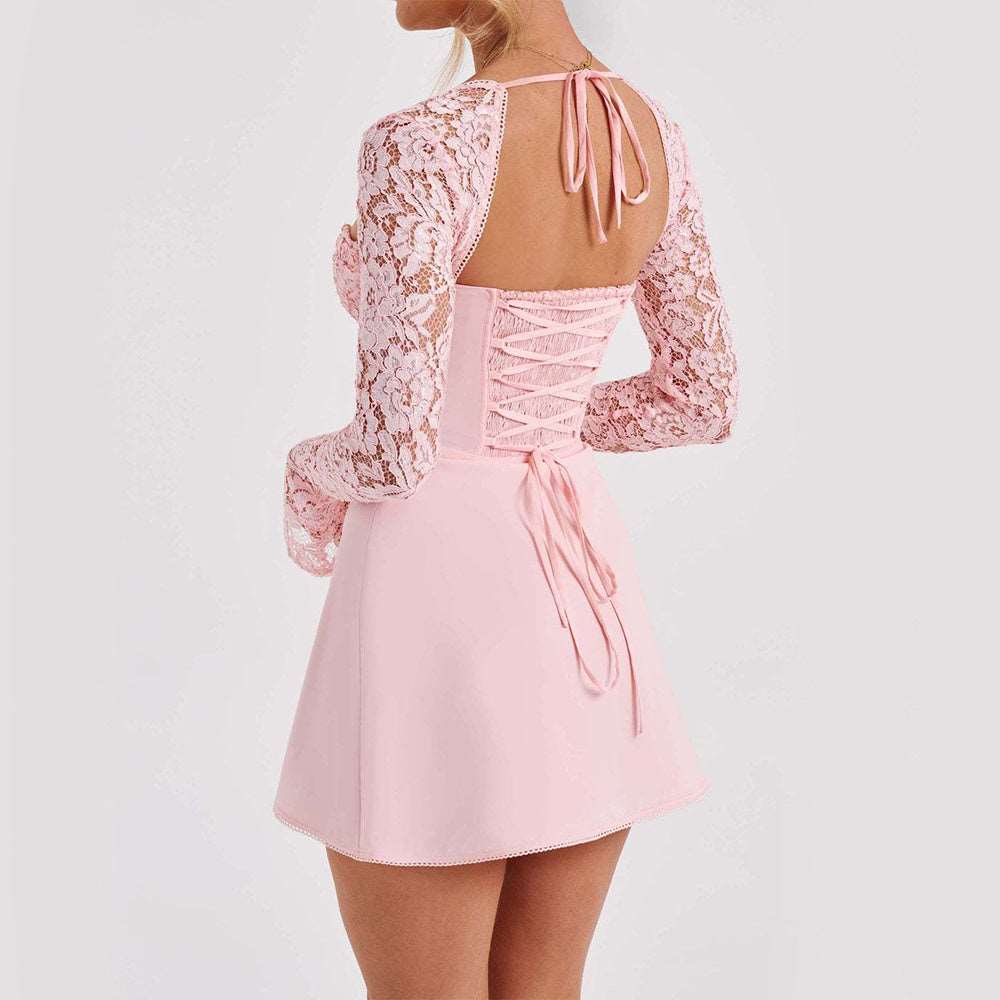 Women's long sleeve lace dress