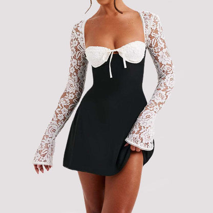 Women's long sleeve lace dress